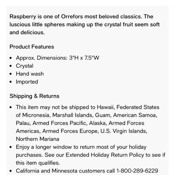 Orrefors Sweden Raspberry Small Bowl - Picture 9 of 9